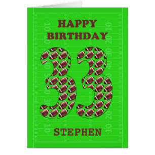 Añadir Un Nombre 33ª Fútbol De Cumpleaños