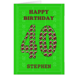 Añadir un nombre 40.ª Fútbol de cumpleaños