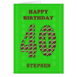 Añadir un nombre 40.ª Fútbol de cumpleaños