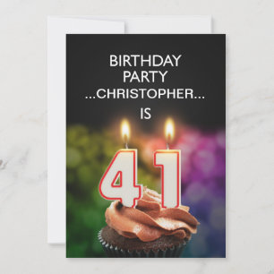 Añadir un nombre, 41ª invitación de fiesta de cump
