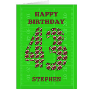 Añadir Un Nombre 43ª Fútbol De Cumpleaños