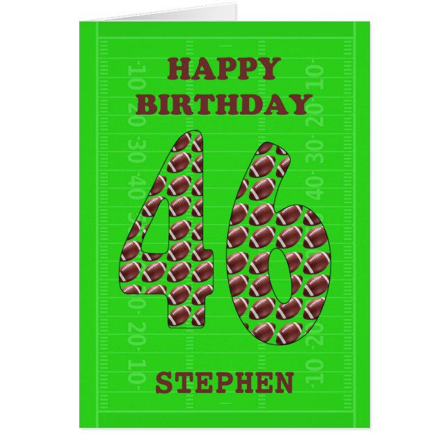 Añadir un nombre 46º Fútbol de cumpleaños (Frente)