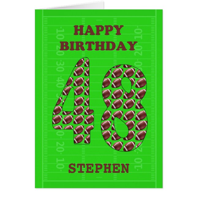 Añadir un nombre 48º Fútbol de cumpleaños (Frente)