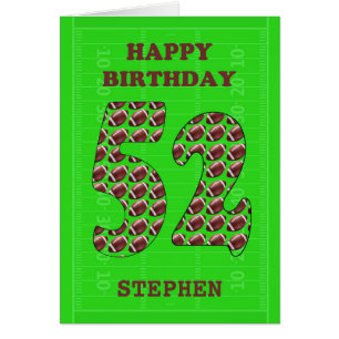 Añadir Un Nombre 52º Fútbol De Cumpleaños