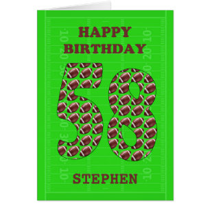 Añadir Un Nombre 58º Fútbol de Cumpleaños