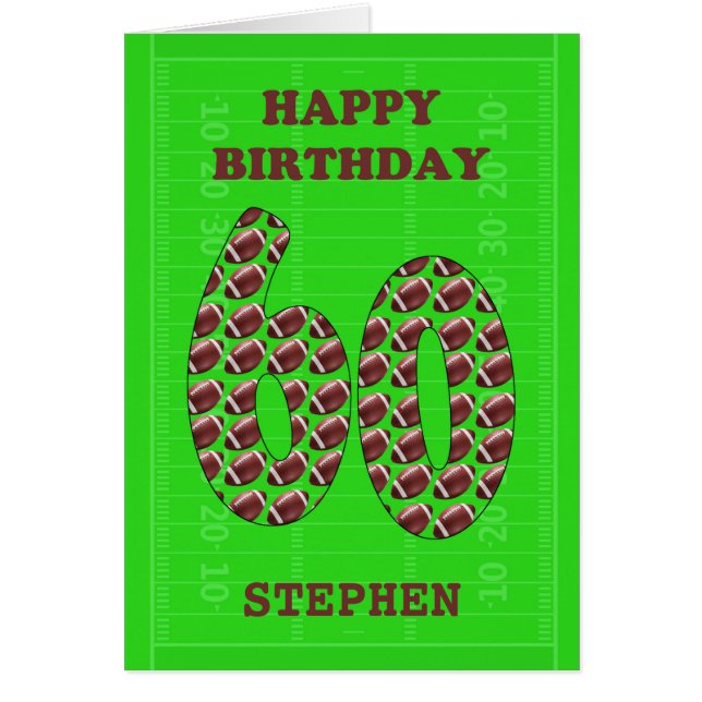 Añadir un nombre 60.ª Fútbol de cumpleaños (Frente)