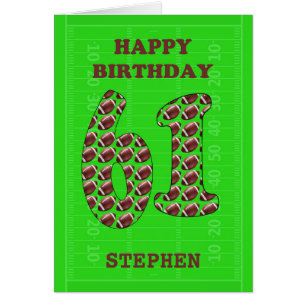 Añadir Un Nombre 61ª Fútbol De Cumpleaños