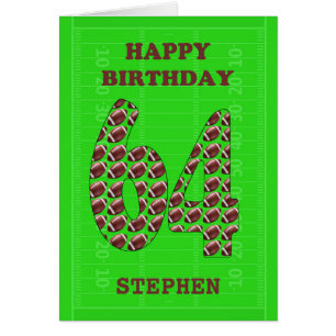 Añadir un nombre 64º Fútbol de cumpleaños