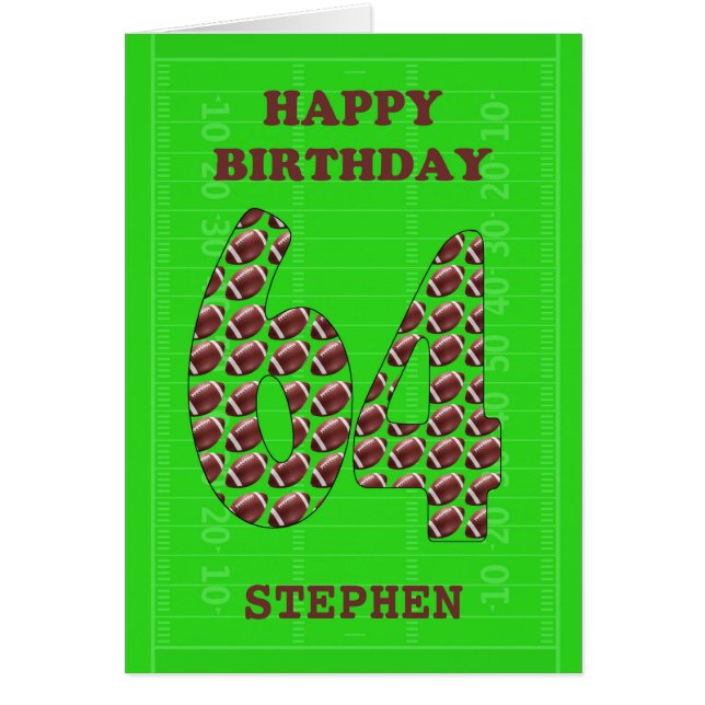Añadir un nombre 64º Fútbol de cumpleaños (Frente)