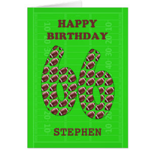 Añadir un nombre 66º Fútbol de cumpleaños