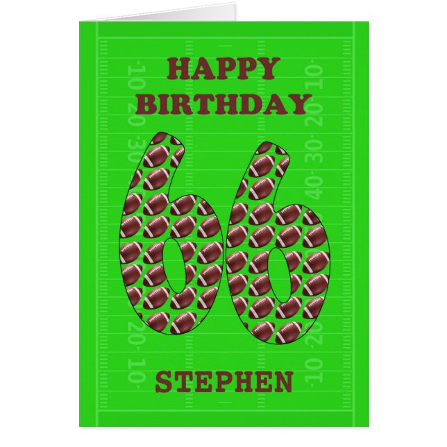 Añadir un nombre 66º Fútbol de cumpleaños (Frente)