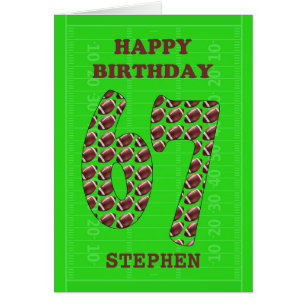 Añadir Un Nombre 67º Fútbol De Cumpleaños