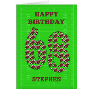 Añadir Un Nombre 68º Fútbol de Cumpleaños