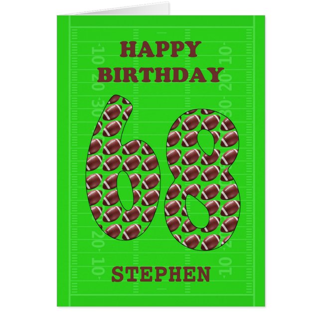 Añadir Un Nombre 68º Fútbol de Cumpleaños (Frente)