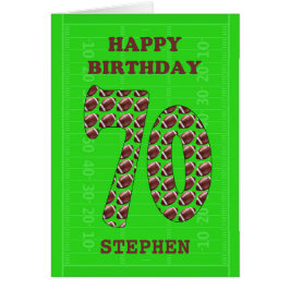 Añadir un nombre 70.ª Fútbol de cumpleaños