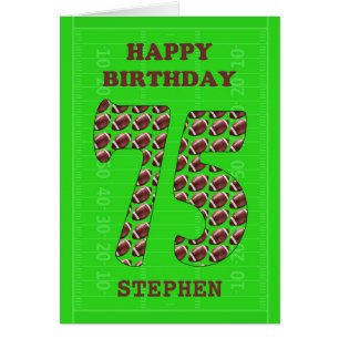 Añadir un nombre 75º Fútbol de cumpleaños