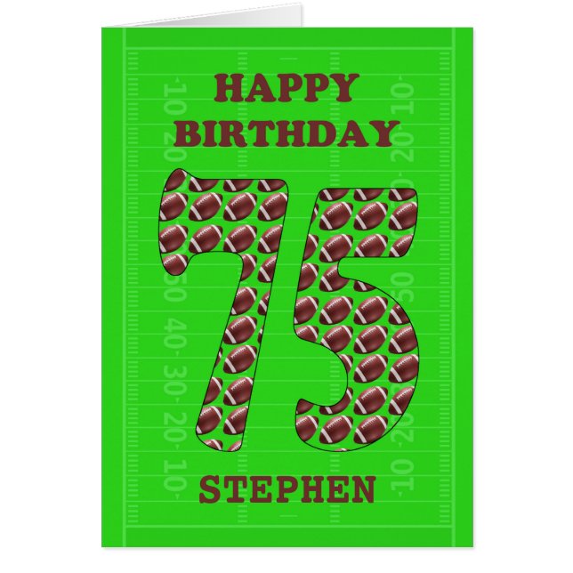 Añadir un nombre 75º Fútbol de cumpleaños (Frente)