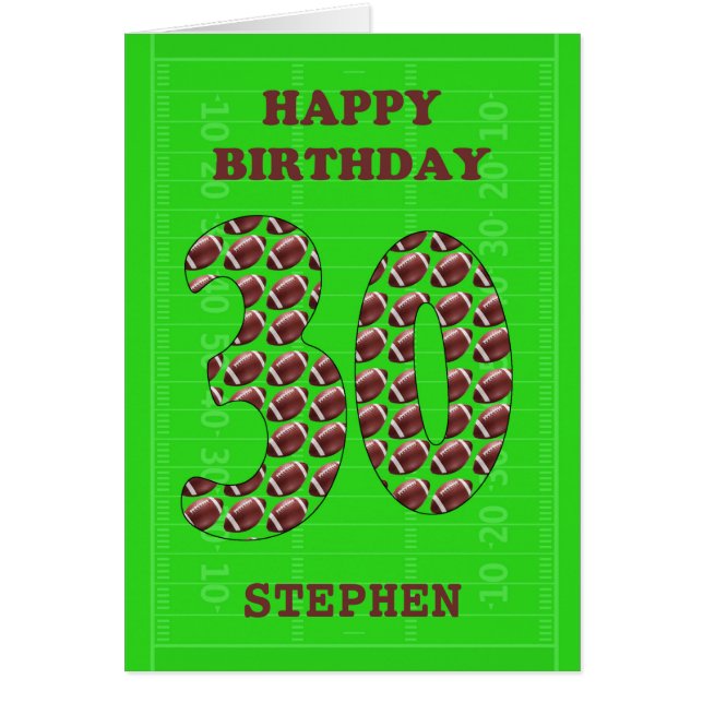 Añadir un nombre a 30.ª Fútbol de cumpleaños (Frente)