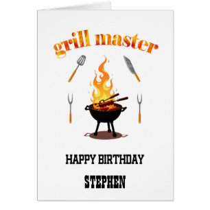 Añadir un nombre a Grill Master Birthday