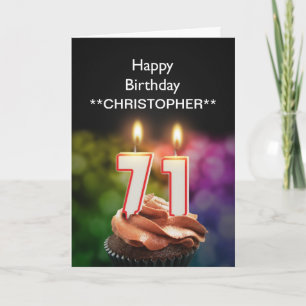 Añadir un nombre a las velas de esta tarjeta de cu