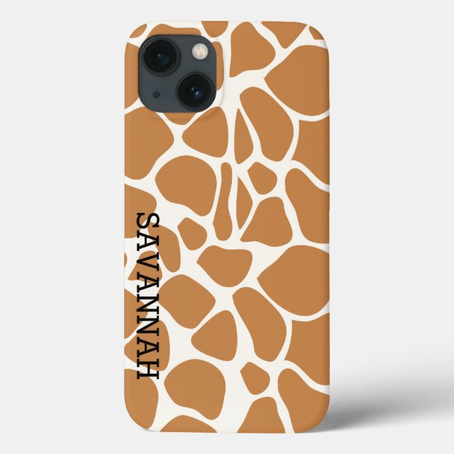Añadir un nombre a moda Giraffe Imprimir Funda par (Reverso)