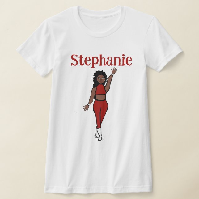 Añadir Un Nombre Camiseta De Bailarín Rojo (Distribución)