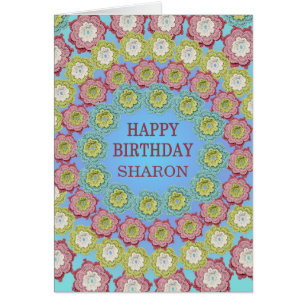 Añadir un nombre Flores De Crochet De Cumpleaños