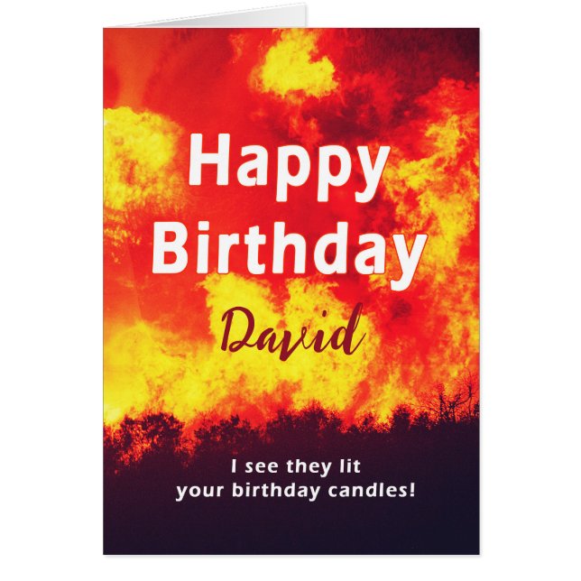 Añadir un nombre Humor de Velas de Fuego Forestal  (Frente)