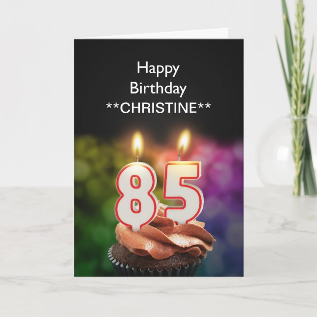 Añadir un nombre, tarjeta de cumpleaños 85 (Anverso)