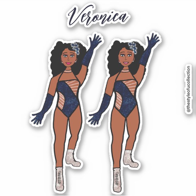 Añadir un Pegatina de bailarina de nombre Indigo y (Anverso)