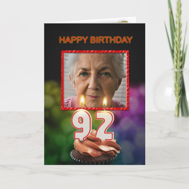 Añadir una foto, 92ª tarjeta de cumpleaños con vel (Anverso)