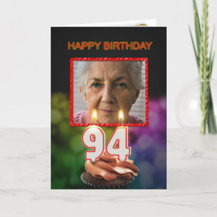Añadir una foto, tarjeta de cumpleaños número 94 c