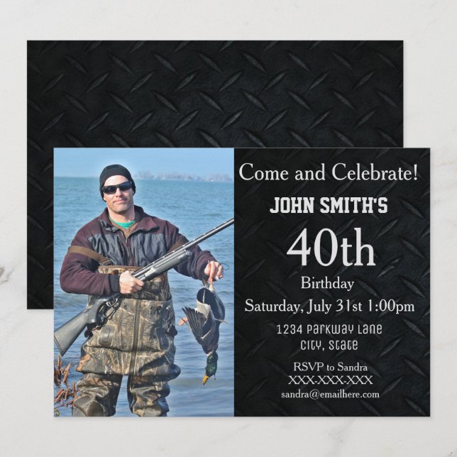 Añadir una invitación al cumpleaños de los hombres (Anverso / Reverso)