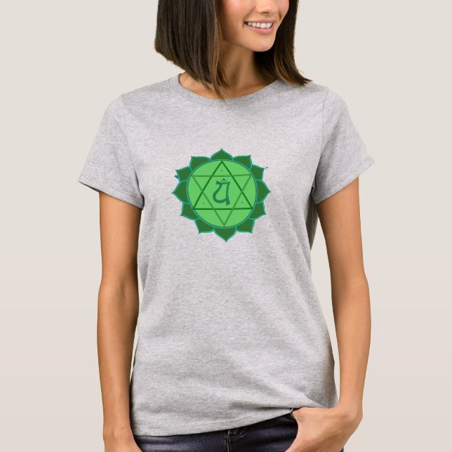 Anahata Chakra Damas queman camiseta (Anverso)