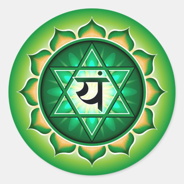 anahata o Pegatina de chakra cardiaca (Anverso)