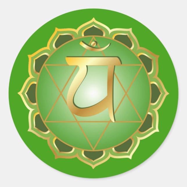 anahata o Pegatina de chakra cardiaca (Anverso)