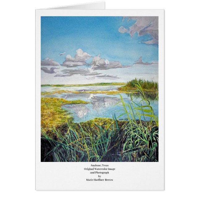 Anahuac, Texas: Acuarela Imagen de Marie Reeves (Frente)