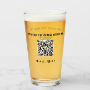 Análisis de código QR Vidrio promocional Tu texto