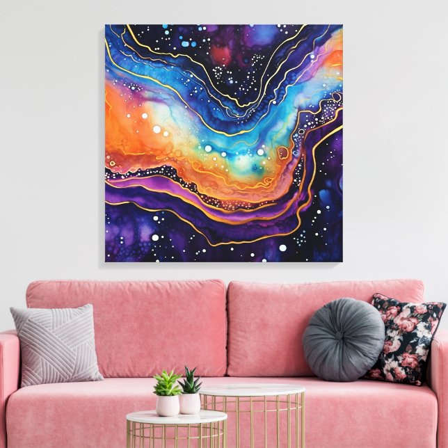 Analizar el lienzo estirado de arte (Insitu (Sala de estar))