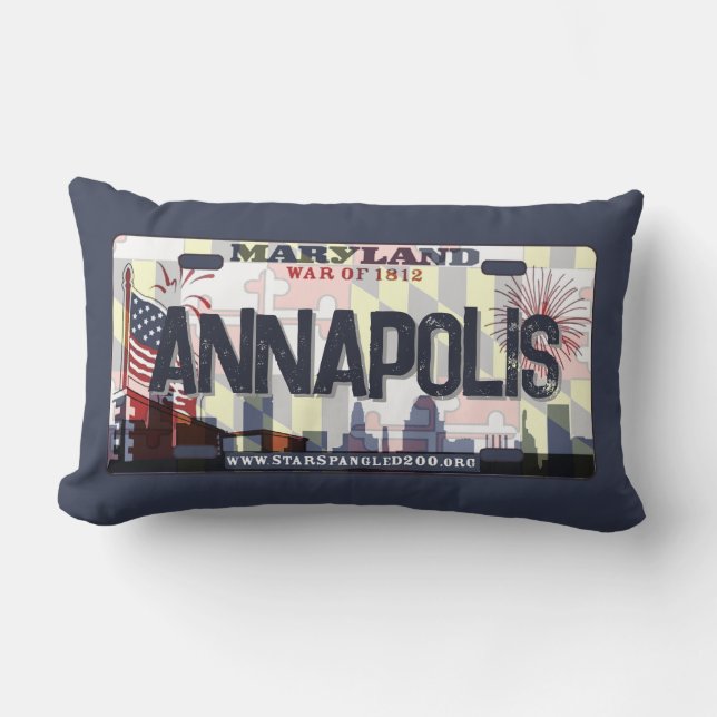 Anapolis Maryland, almohada de placa de matrícula (Anverso)