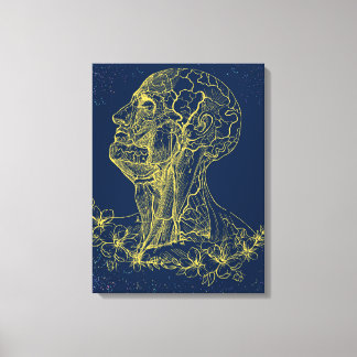 Anatomía de cabeza y cuello lienzo artístico