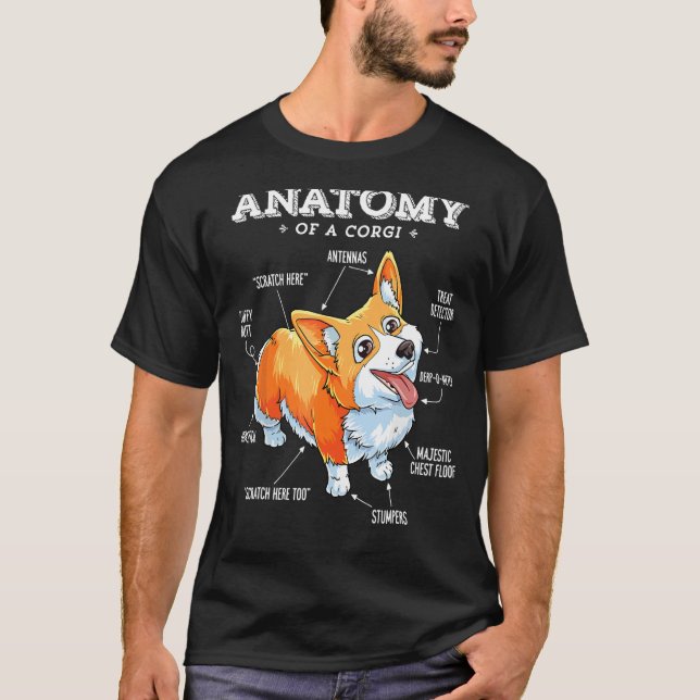 Anatomía de un perro gracioso de la camiseta de Co (Anverso)