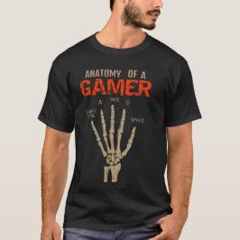 Anatomía de una camiseta de teclado de mano con es