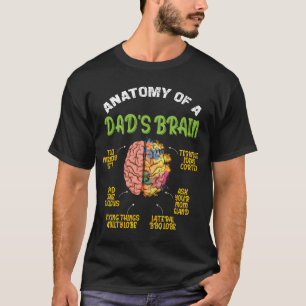 Anatomía del cerebro de un papá Camiseta divertida