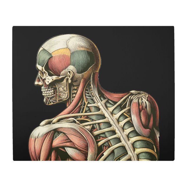 Anatomía humana masculina esquelética Arte médico (Anverso)