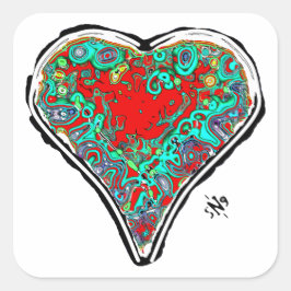 Anatomía secreta de un corazón rojo v2.1 pegatina 