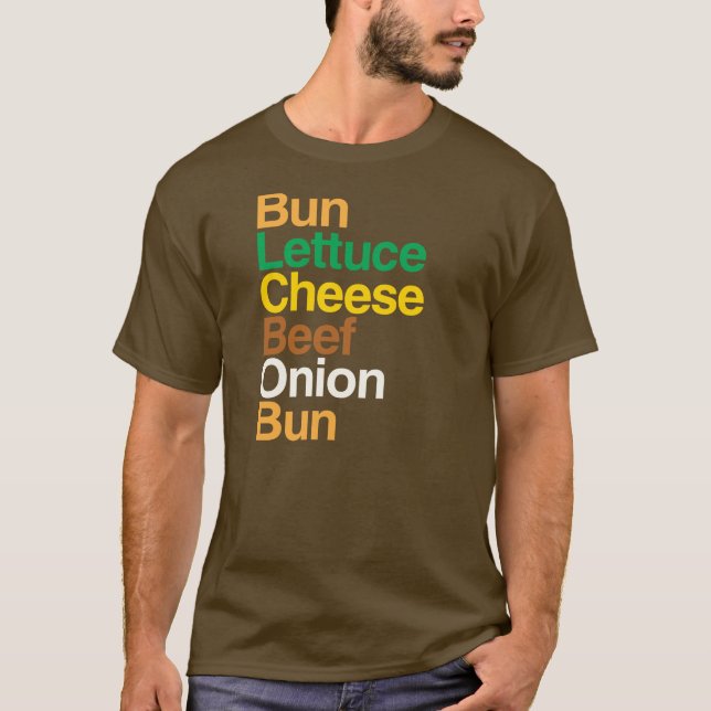 Anatomía tipográfica de camiseta de hamburguesa co (Anverso)