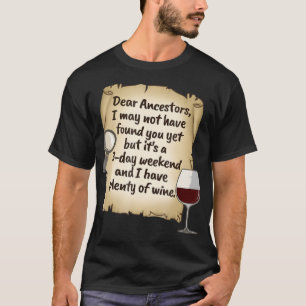 Ancestro genealógico Camisa de Vino de Árbol Famil