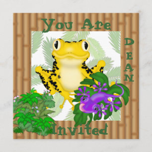 ANCHO CON LIZARD CUTE Kids Invitación