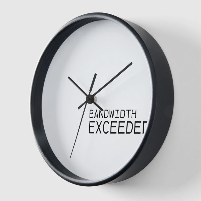 Ancho de banda superado | Reloj de pared industria (Ángulo)